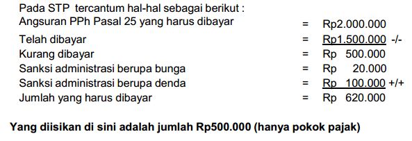 Isian STP di SPT Tahunan