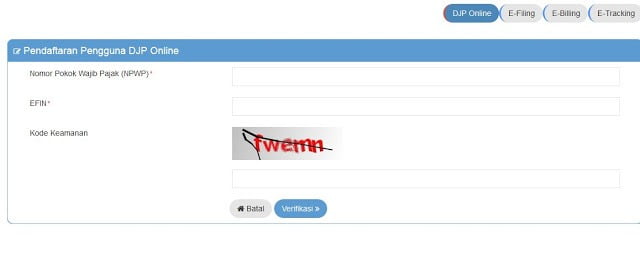 Proses Pembuatan Akun DJP Online